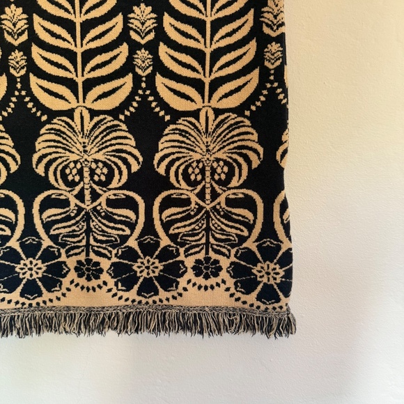 Farm Rio Ainika Tropical Splendor Knit Fringe Midi Skirt - Picture 8 of 9